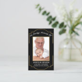 Elégante carte de prière funéraire photo commémora (Debout devant)