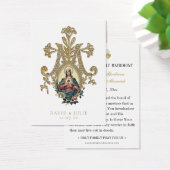 Elégante carte de prière Mariage catholique or (Bureau)