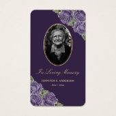 Élégante carte de prière pour les funérailles flor (Devant)