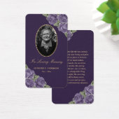 Élégante carte de prière pour les funérailles flor (Bureau)