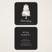 élégante carte de profil de boulangerie à trois ni (Devant & derrière)