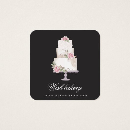 élégante carte de profil de boulangerie à trois ni (Devant)