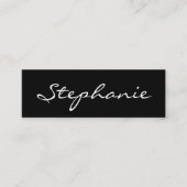 Elégante carte de profil de police de script noir (Devant)