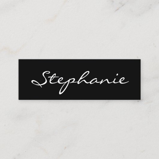 Elégante carte de profil de police de script noir  (Devant)