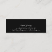 Elégante carte de profil de police de script noir  (Dos)