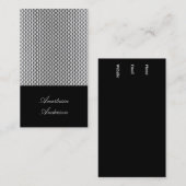 Elégante carte de profil en métal argenté (Devant / Derrière)