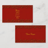 Elégante carte de profil rouge (Devant / Derrière)