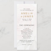 Elégante carte de programme de cérémonie de Mariag (Devant)