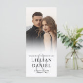 Élégante carte de programme de mariage photo (Debout devant)