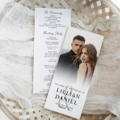 Élégante carte de programme de mariage photo