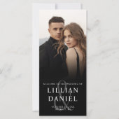 Élégante carte de programme de mariage photo (Devant)