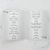 Élégante carte de programme de mariage Rose bleu (Intérieur)