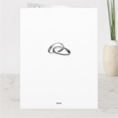 Élégante carte de programme de mariage Rose bleu (Dos)