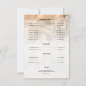 Élégante carte de programme funéraire commémoratif (Dos)