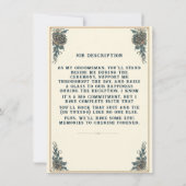 Elégante carte de proposition de costume classique (Dos)