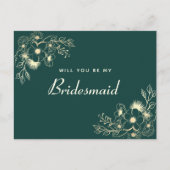 Elégante carte de proposition de femme de chambre  (Devant)