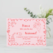 Élégante carte de proposition de femme de ménage r (Debout devant)