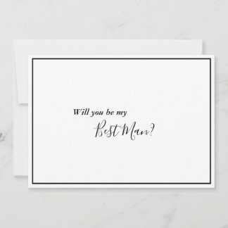 Elégante carte de proposition moderne Best Man