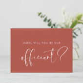 Elégante carte de proposition officielle en terre  (Debout devant)