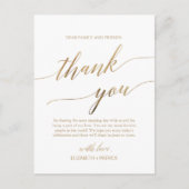 Elégante carte de réception Merci de calligraphie  (Devant)