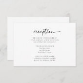 Élégante Carte de réception simple Monogramme de m (Devant / Derrière)