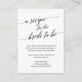 Élégante Carte de recette de calligraphie noire In (Devant)