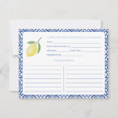 Elégante carte de recette de Fête des mariées de c (Devant)