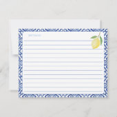 Elégante carte de recette de Fête des mariées de c (Dos)