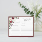 Elégante carte de recette de Fêtes des mariées flo (Debout devant)
