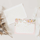 Elégante carte de recette florale Blush Bridal