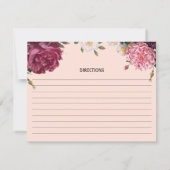 Elégante carte de recette Mariage de Bourgogne et (Dos)