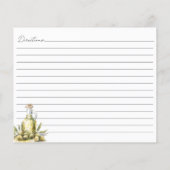 Elégante carte de recettes de famille d'olivier mé (Dos)