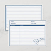 Elégante carte de recettes de fruits de mer au hom (Devant / Derrière)