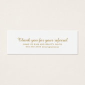 Elégante carte de référence du salon de beauté Whi (Devant)