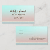 Élégante Carte de référence élégante (Devant / Derrière)