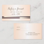 Élégante Carte de référence élégante à rayures (Devant / Derrière)