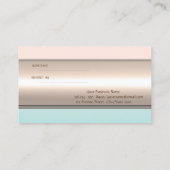 Élégante Carte de référence élégante à rayures (Dos)