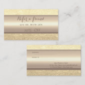 Élégante carte de référence élégante de la Glitter (Devant / Derrière)