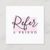 Elégante carte de référence élégante du salon Rose (Devant)