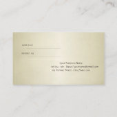 Élégante carte de référence élégante et sophistiqu (Dos)