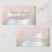 Élégante carte de référence géométrique de pointe (Devant / Derrière)