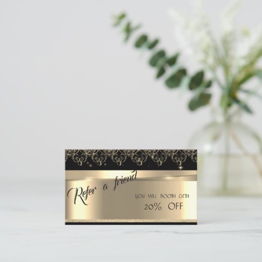 Elégante Carte de référence moderne de luxe (Debout devant)