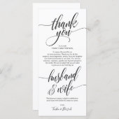 Elégante carte de réglage du Merci de mariage v2 (Devant / Derrière)