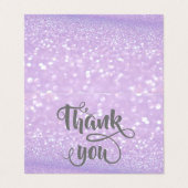 Élégante Carte de remerciements Bokeh Glittery Arg (Extérieur déplié)