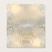 Élégante Carte de remerciements de brillance en or (Extérieur déplié)