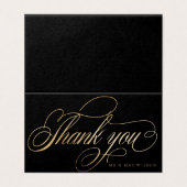 Élégante Carte de remerciements de calligraphie Fa (Outside Unfolded)