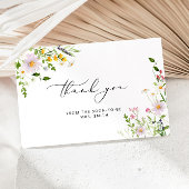 Elégante carte de remerciements de douche de nage 