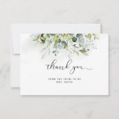 Elégante carte de remerciements de douche nuptiale (Devant)