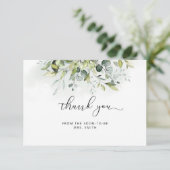 Elégante carte de remerciements de douche nuptiale (Debout devant)