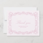 Élégante Carte de remerciements de Fête des mariée (Devant)